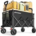 Collapsible Wagon Cart with Wheels, 330LBS for Grocery Shopping Camping