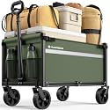 Collapsible Wagon Cart with Wheels, 330LBS for Grocery Shopping Camping