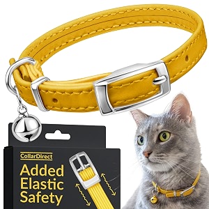 CollarDirect Leather Cat Collar Animal Collar with
