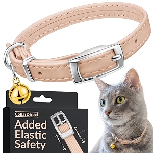 CollarDirect Leather Cat Collar Animal Collar with