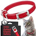 CollarDirect Leather Cat Collar with Bell -