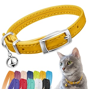 CollarDirect Leather Cat Collar Cat Safety Collar