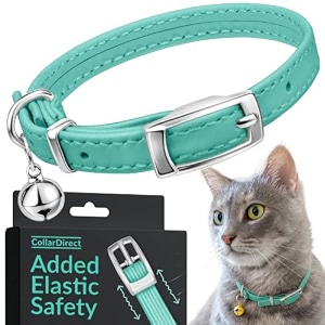 CollarDirect Leather Cat Collar Cat Safety Collar