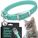 CollarDirect Leather Cat Collar Cat Safety Collar