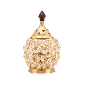 collectible india akhand diya diyas decorative brass crystal oil lamp tea light holder lantern oval shape diwali gifts home decor puja lamp small 30 box