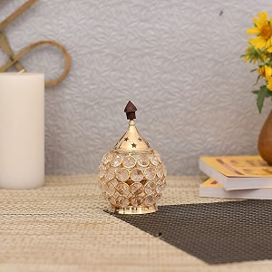 collectible india brass akhand diya for puja  diwali diyas crystal oil lamp  decorative diwali decoration items - deepawali gift for family amp friends