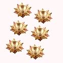 Collectible India Metal Diya (3 x 3 x 1.5 inch, Gold)