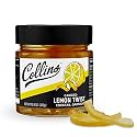 Collins Candied Lemon Twist Cocktail Garnish, Sweet Lemon Peel in Syrup for Skinny Margaritas,Limoncello,Citrus Peel Perfect for Lemons Drop, Home Bar,Tea,Desserts and Baking, 10.9 Ounce (Pack of 6)