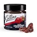 Collins Strawberries in Syrup, Cocktail Garnish for Daiquiris, Sours, Champagne, Desserts and Baked Goods, Garnishing Syrups, Home Bar Accessories, Candied Strawberry, 10.6 oz, Set of 1