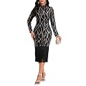 Cololura Sexy Elegant Women Sequin Long Sleeve