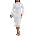 Cololura Sexy Elegant Women Sequin Long Sleeve