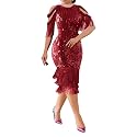 Cololura Sexy Elegant Women Sequin Long Sleeve