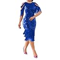 Cololura Sexy Elegant Women Sequin Long Sleeve