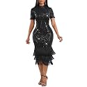 Cololura Sexy Elegant Women Sequin Long Sleeve