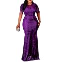Cololura Sexy Sequin Tassel Mesh Perspective Party
