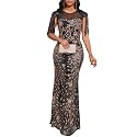 Cololura Sexy Sequin Tassel Mesh Perspective Party