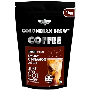 colombian brew coffee cinnamon caf latte instant coffee powder bag pre-mix 3 in 1 1kg for vending machine
