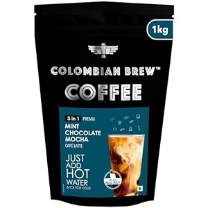 colombian brew mint chocolate mocha caf latte instant coffee powder pre-mix 3 in 1 1kg for vending machine