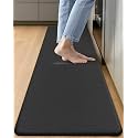 Color&Geometry Antifatigue Kitchen Mat for Floor 20x71-3/4 in Thick, Black