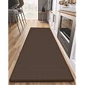 Color&amp;Geometry Kitchen Mat for Floor 17x79 Anti Fatigue Easy Clean, Brown