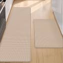 Color&amp;Geometry Kitchen Mat for Floor 17x29+17x59 Anti Fatigue 2PCs, Beige