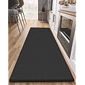 Color&amp;Geometry Kitchen Mat for Floor 17x59 Anti Fatigue Easy Clean, Black