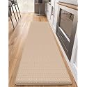 Color&amp;Geometry Kitchen Mat for Floor 17x79 Anti Fatigue Easy Clean, Beige