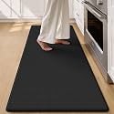 Color&amp;Geometry Wide Kitchen Floor Mat 24x71 Anti Fatigue Easy Clean, Black