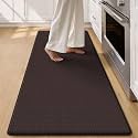 Color&amp;Geometry Wide Kitchen Floor Mat 24x59 Anti Fatigue Easy Clean, Brown