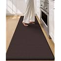 Color&amp;Geometry Wide Kitchen Floor Mat 24x94 Anti Fatigue Easy Clean, Brown