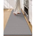 Color&Geometry Wide Kitchen Floor Mat 24x87 Anti Fatigue Easy Clean, Grey