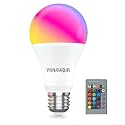 Color Changing Light Bulbs, 5W A19 RGB LED Light Bulbs with Remote Control & Memory Function - 16 Colors, 6500K White, E26 Screw Base, Dimmable Multicolor Light Bulb for Bedroom, Party, Home Decor