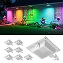 FALOVE 8 Pack Color Changing Solar Gutter Lights Outdoor Decor Waterproof