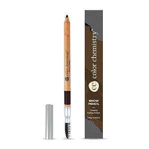 color chemistry eyebrow pencil slate eb01 108 g  with spoolie vegan multi-use eye pencil outline shape and fill eyebrows
