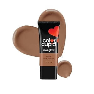 34color cupid hydrating everyday glow bb cream with spf  lightweight easy to blend  for indian skin tones  infused with hyaluronic acid amp ceramide  love glow  almond  30 g34