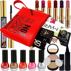 trendy makeup kit for daily use with mauup pouch pack of 15pcs gc1494