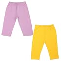 Colorfly Girl Baby Cotton Multi Color Leggings(Pack of 2)