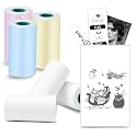 6 Rolls Colored 57mm x 30mm Mini Printer Sticker Thermal Printer Paper