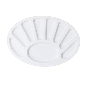khyati color mixing plate small oval set of 5 by anmol art amp frames super white a031