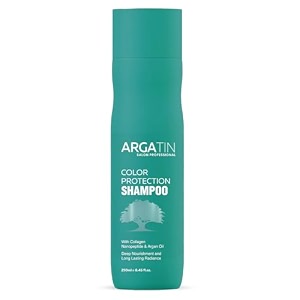 color protection shampoo 250 ml  with collagen nanopeptides amp argan oil  sulphate-free shampoo for colored hair  retains color up to 10 weeks  gentle cleanser for soft shiny amp frizz-free hair shampoo
