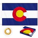 Colorado Flag 3x5 FT Outdoor, CO Flag Embroidered Heavy Duty Outside