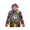 Coloranimal Girls Boys Sports Casual Long Sleeve Sweatshirts Hoodies with Front Pocket Sweater Tops Age 6-16year