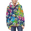 Coloranimal Unisex Girls Boys Long Sleeve Casual Hoodies & Sweatshirts Tops Kids Zip Up Jacket Coat Age 6-16 Year