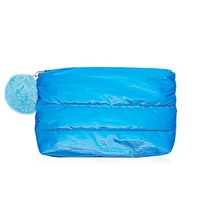 colorbar polyester sheen casual pouch small - blue