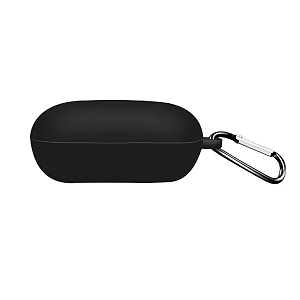 colorcase front amp back full protection silicon case cover for boult y1 tws earbuds - black earbuds not included