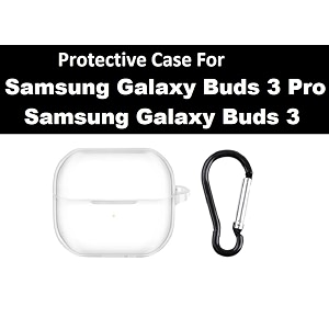 colorcase front amp back full protection soft tpu case cover for samsung galaxy buds 3 prosamsung galaxy buds 3 - transparent earbuds not included