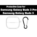Colorcase Front & Back Full Protection Soft TPU Case Cover for Samsung Galaxy Buds 3 Pro/Samsung Galaxy Buds 3 - Transparent (Earbuds Not Included)