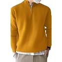 ColorChakra High Neck Woollen Sweater for Mens Half Zip Wool Cardigan Plus Size M to 5XL