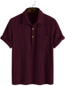 ColorChakra Self Design Men Polo Neck Purple