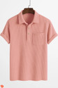ColorChakra Self Design Men Polo Neck Pink